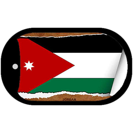 Jordan Flag Scroll Metal Novelty Dog Tag Necklace DT-9202