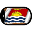 Kiribati Flag Scroll Metal Novelty Dog Tag Necklace DT-9204