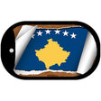 Kosovo Flag Scroll Metal Novelty Dog Tag Necklace DT-9206