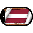 Latvia Flag Scroll Metal Novelty Dog Tag Necklace DT-9214