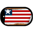 Liberia Flag Scroll Metal Novelty Dog Tag Necklace DT-9218