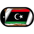 Libya Flag Scroll Metal Novelty Dog Tag Necklace DT-9219