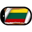 Lithuania Flag Scroll Metal Novelty Dog Tag Necklace DT-9221