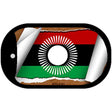 Malawi Flag Scroll Metal Novelty Dog Tag Necklace DT-9229