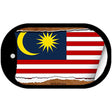 Malaysia Flag Scroll Metal Novelty Dog Tag Necklace DT-9230