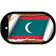 Maldives Flag Scroll Metal Novelty Dog Tag Necklace DT-9231