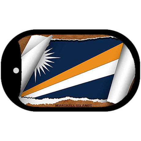 Marshall Islands Flag Scroll Metal Novelty Dog Tag Necklace DT-9234