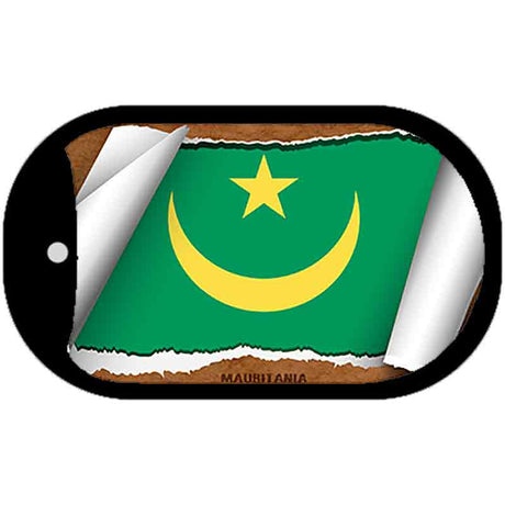 Mauritania Flag Scroll Metal Novelty Dog Tag Necklace DT-9235