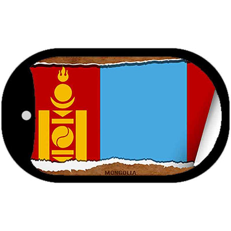 Mongolia Flag Scroll Metal Novelty Dog Tag Necklace DT-9238