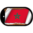 Morocco Flag Scroll Metal Novelty Dog Tag Necklace DT-9241