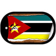 Mozambigue Flag Scroll Metal Novelty Dog Tag Necklace DT-9242