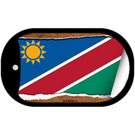 Namibia Flag Scroll Metal Novelty Dog Tag Necklace DT-9244