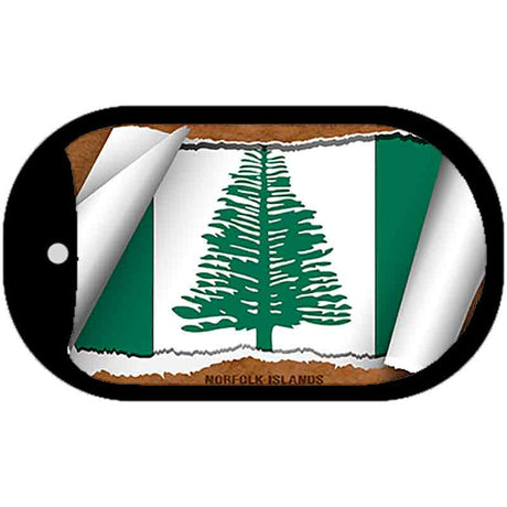 Norfolk Islands Flag Scroll Metal Novelty Dog Tag Necklace DT-9253