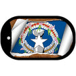 Northern Marianas Flag Scroll Metal Novelty Dog Tag Necklace DT-9256
