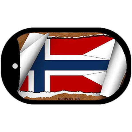 Norway-NS Flag Scroll Metal Novelty Dog Tag Necklace DT-9257