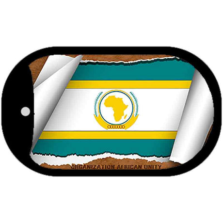 Organization African Unity Flag Scroll Metal Novelty Dog Tag Necklace DT-9260