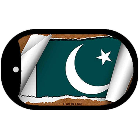 Pakistan Flag Scroll Metal Novelty Dog Tag Necklace DT-9262