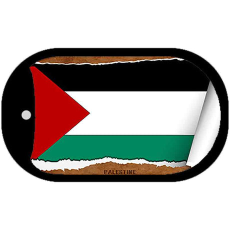 Palestine Flag Scroll Metal Novelty Dog Tag Necklace DT-9263