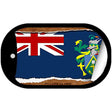 Pitcairn Islands Flag Scroll Metal Novelty Dog Tag Necklace DT-9267