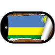 Rwanda Flag Scroll Metal Novelty Dog Tag Necklace DT-9271