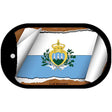 San Marino Flag Scroll Metal Novelty Dog Tag Necklace DT-9273