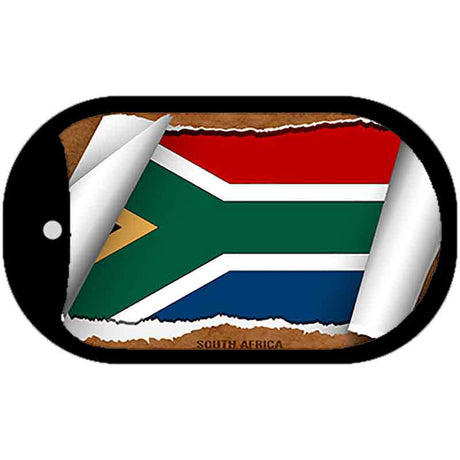 South Africa Flag Scroll Metal Novelty Dog Tag Necklace DT-9286