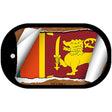 Sri Lanka Flag Scroll Metal Novelty Dog Tag Necklace DT-9288