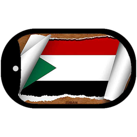 Sudan Flag Scroll Metal Novelty Dog Tag Necklace DT-9293