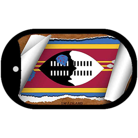 Swaziland Flag Scroll Metal Novelty Dog Tag Necklace DT-9295