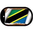 Tanzania Flag Scroll Metal Novelty Dog Tag Necklace DT-9299