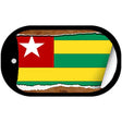 Togo Flag Scroll Metal Novelty Dog Tag Necklace DT-9300