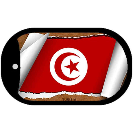 Tunisia Flag Scroll Metal Novelty Dog Tag Necklace DT-9302