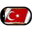 Turkey Flag Scroll Metal Novelty Dog Tag Necklace DT-9303