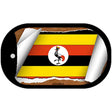 Uganda Flag Scroll Metal Novelty Dog Tag Necklace DT-9307