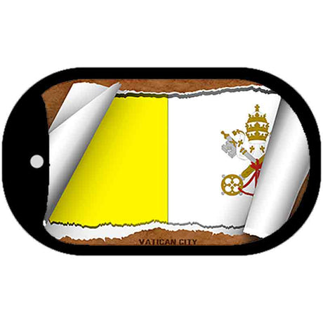 Vatican City Flag Scroll Metal Novelty Dog Tag Necklace DT-9314