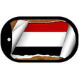 Yemen Flag Scroll Metal Novelty Dog Tag Necklace DT-9318