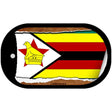 Zimbabwe Flag Scroll Metal Novelty Dog Tag Necklace DT-9320