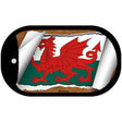 Wales Flag Scroll Metal Novelty Dog Tag Necklace DT-9324