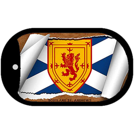 Scotland St. Andrews Flag Scroll Metal Novelty Dog Tag Necklace DT-9325