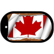 Canada Flag Scroll Metal Novelty Dog Tag Necklace DT-9327