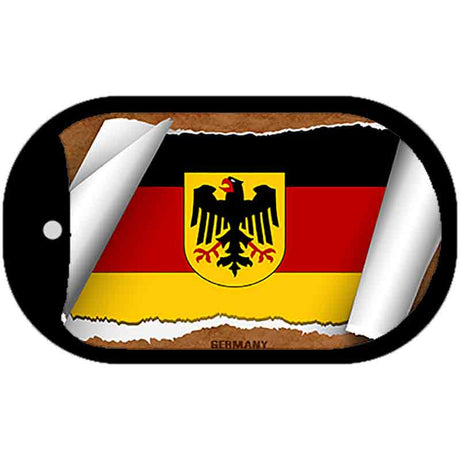 Germany Flag Scroll Metal Novelty Dog Tag Necklace DT-9328