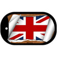 Britain Flag Scroll Metal Novelty Dog Tag Necklace DT-9332