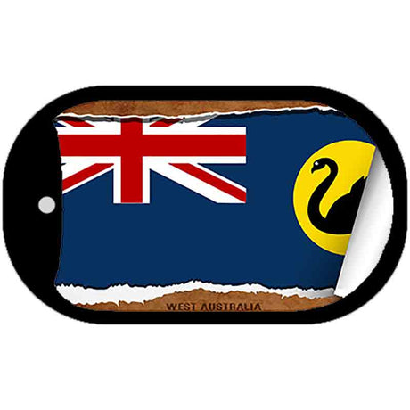 West Australia Flag Scroll Metal Novelty Dog Tag Necklace DT-9334