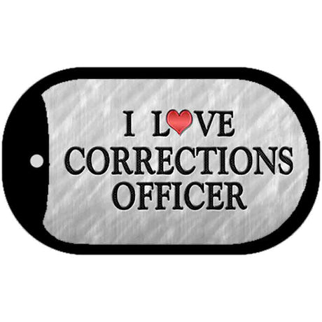 I Love Corrections Novelty Dog Tag Necklace DT-9345