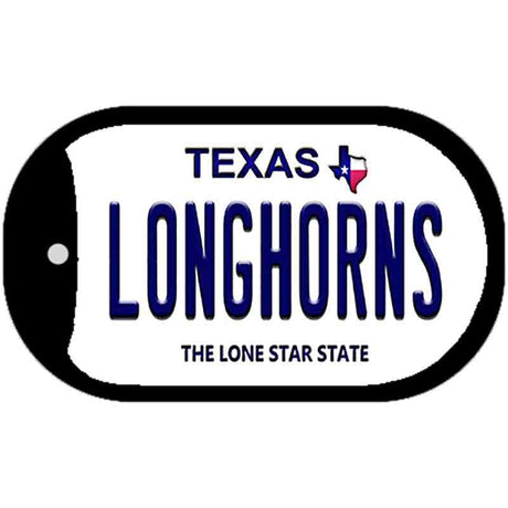 Longhorns Texas Novelty Metal Dog Tag Necklace DT-9357