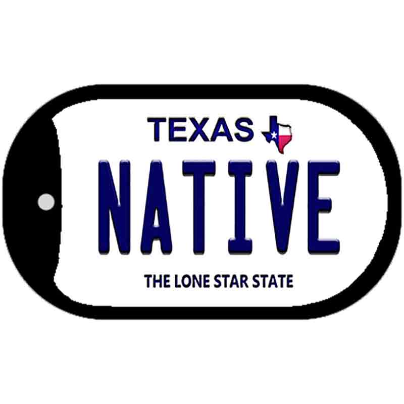 Native Texas Novelty Metal Dog Tag Necklace DT-9361