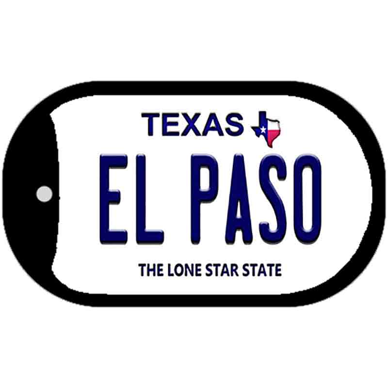 El Paso Texas Novelty Metal Dog Tag Necklace DT-9370