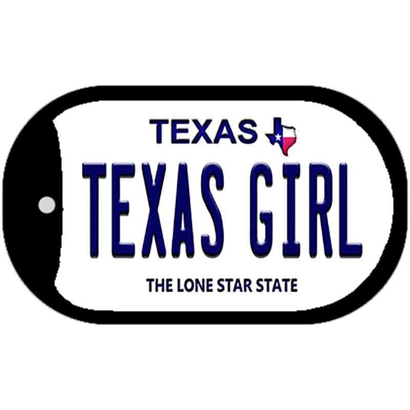 Texas Girl Novelty Metal Dog Tag Necklace DT-9383