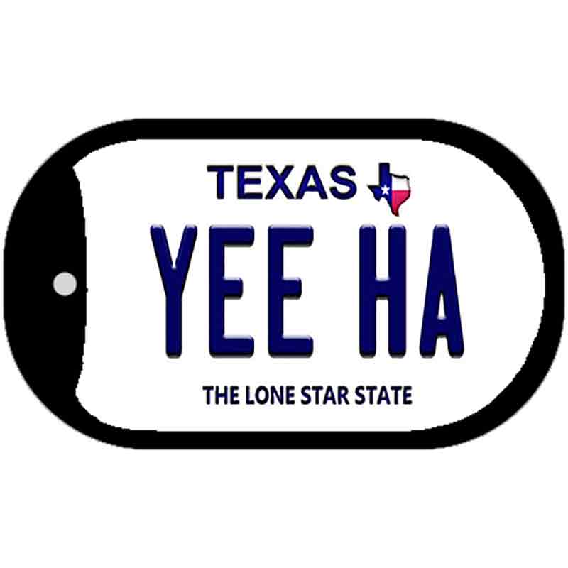 Yee Ha Texas Novelty Metal Dog Tag Necklace DT-9386