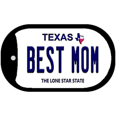 Best Mom Texas Novelty Metal Dog Tag Necklace DT-9387